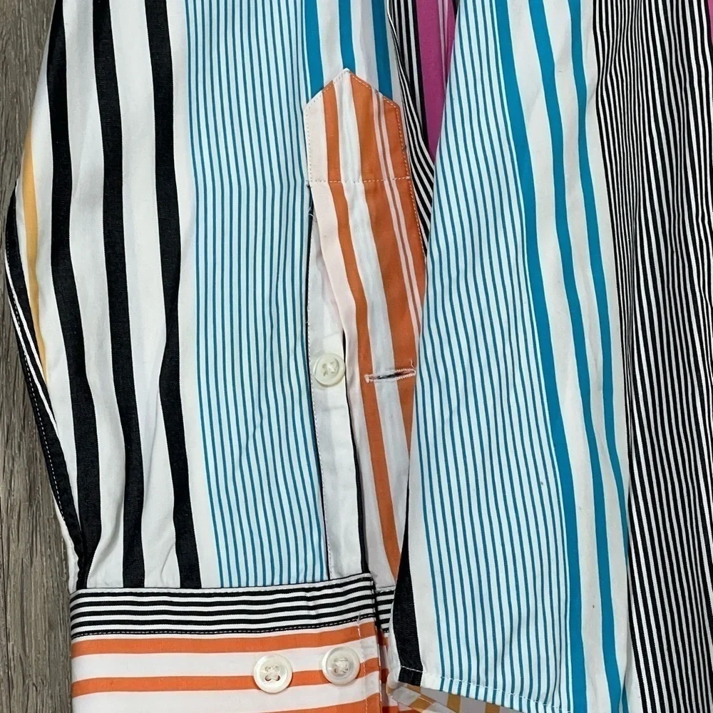 Mens Polo Ralph Lauren 17 XL Color Block Logo Curham Custom Fit Multicolor Shirt